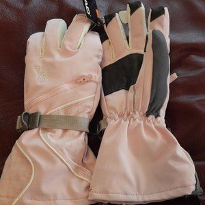 Women L Ski gloves NWT HEAD OUTLAST Pink layered